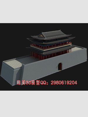 正陽(yáng)門(mén)3dmax模型