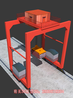 港口龍門(mén)吊車(chē)四3dmax模型